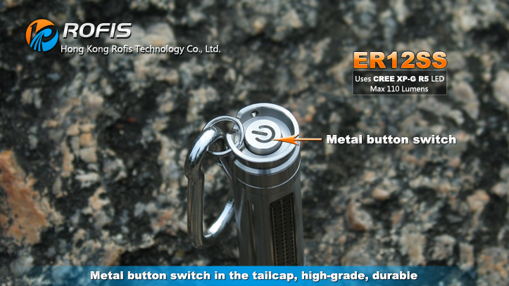 Rofis ER12SS CREE XP-G R5 110 Lumen 1 x AA Stainless Steel LED Flashlight