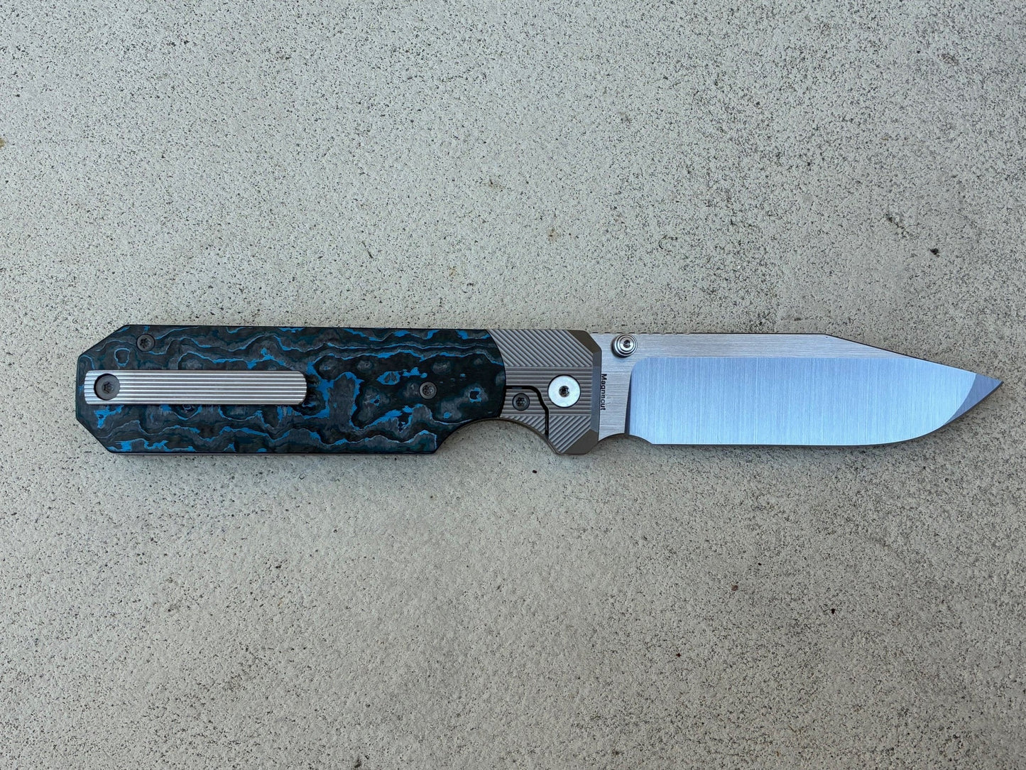 Knife Standards RR Standard (+) “Mr. Clean” Folding Knife – 4" MagnaCut Clip Point Blade, Titanium Frame, Carbon Fiber Inlays, Ceramic Bearings