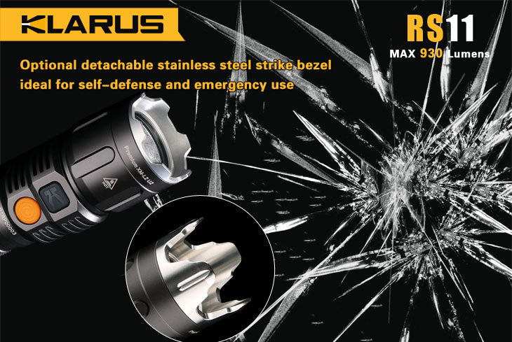 Klarus RS11 2 x (R)CR123A / 1 x 18650 CREE XM-L2 U2 930 Lumen LED Flashlight