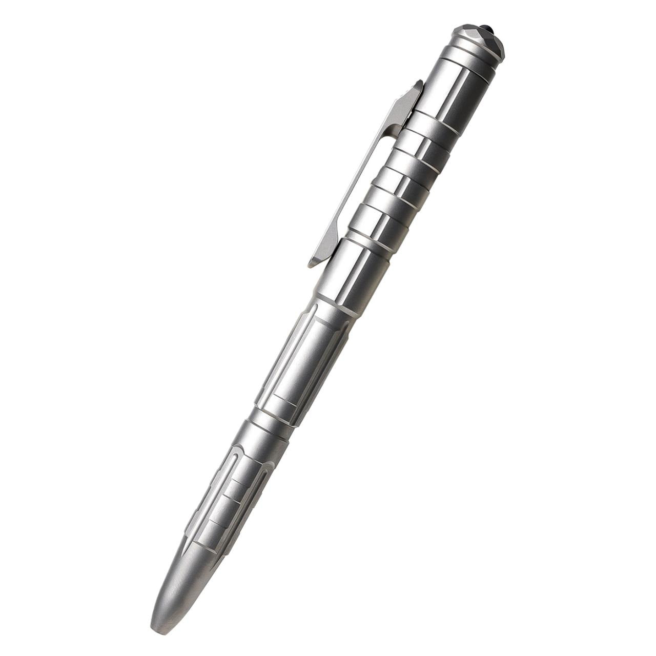 REMETTE RT-TP1A titanium tactical pen – silver anodized finish with glass breaker and pocket clip