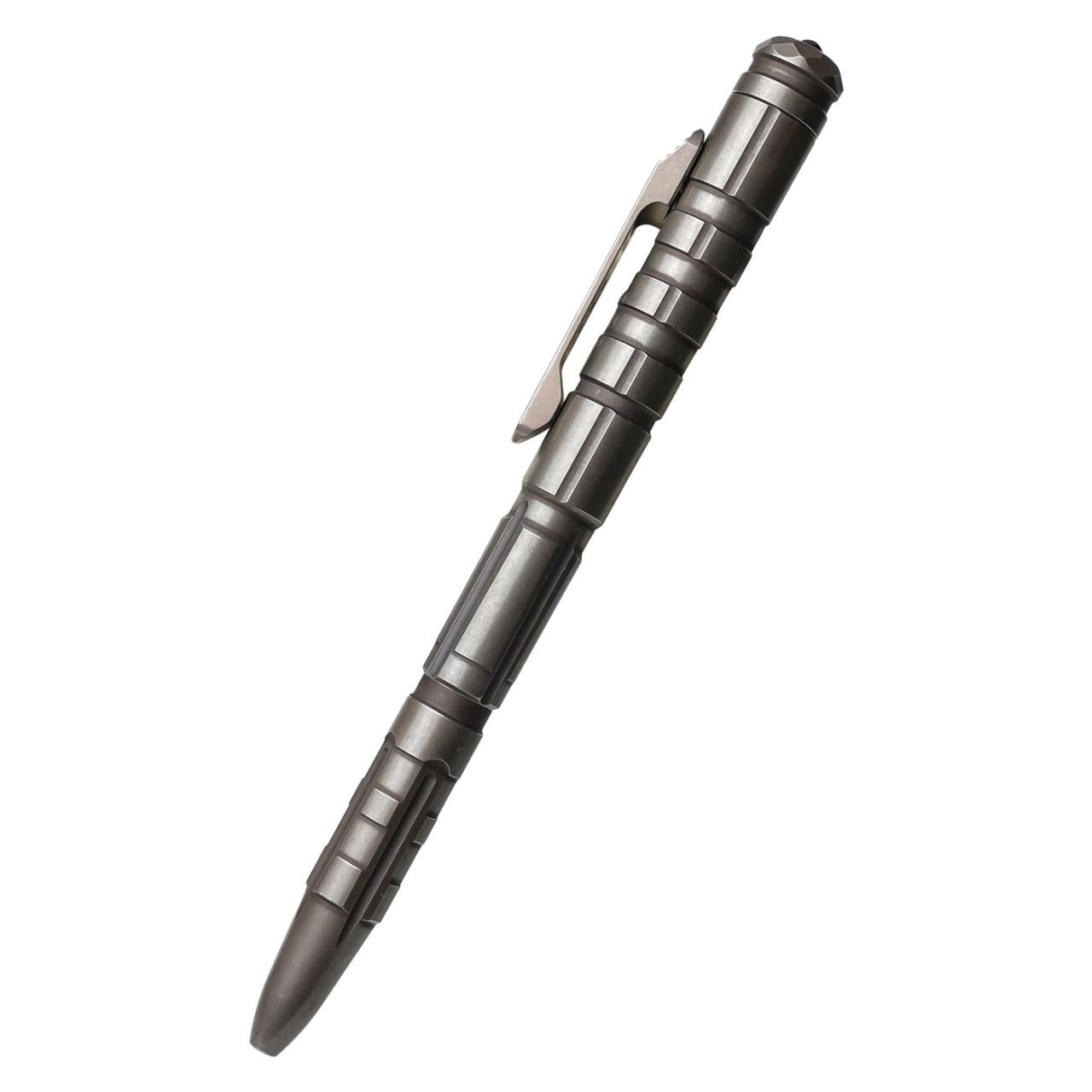 REMETTE RT-TP1B titanium tactical pen – graphite anodized finish with glass breaker and pocket clip