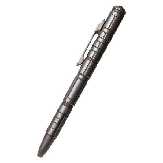 REMETTE RT-TP1B titanium tactical pen – graphite anodized finish with glass breaker and pocket clip