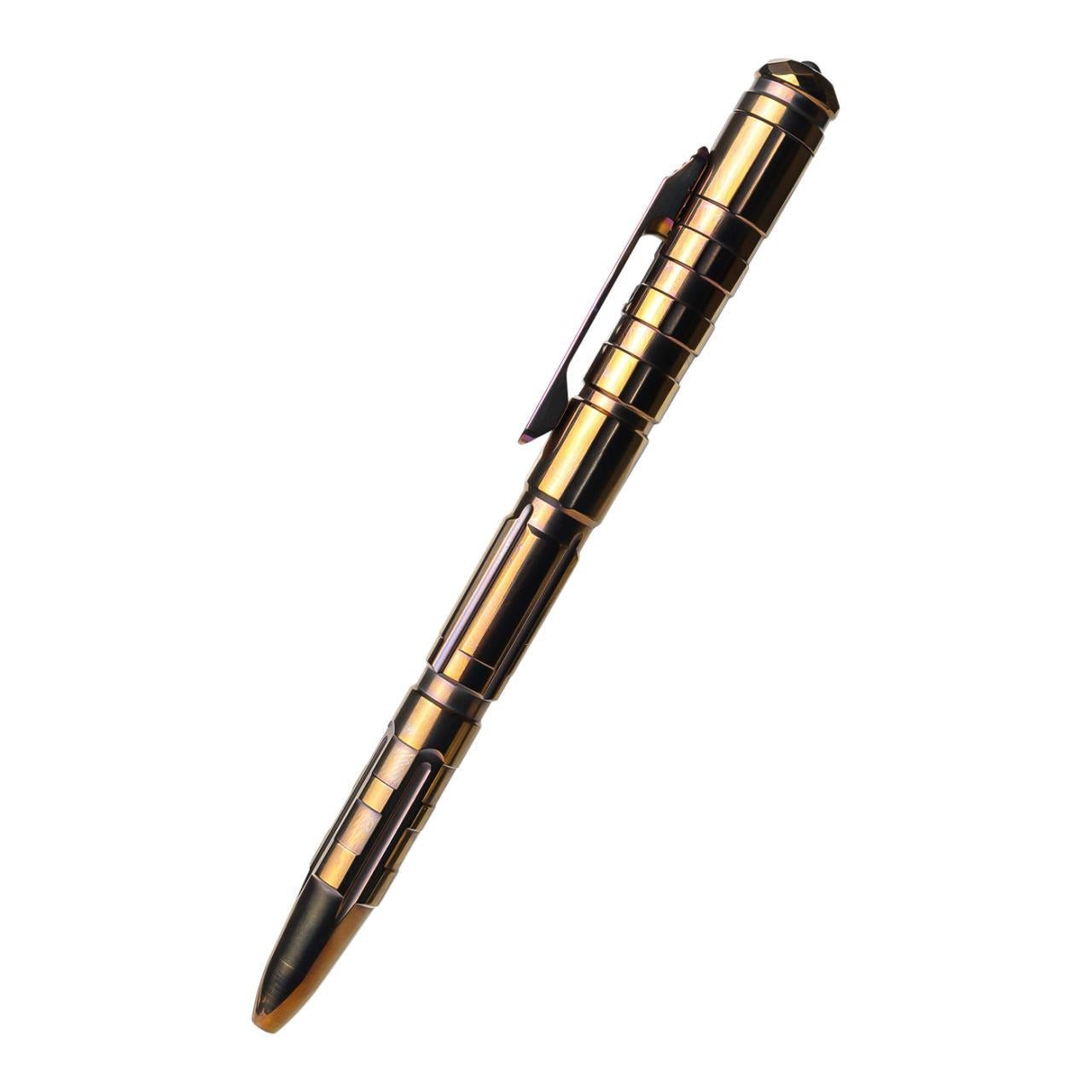 REMETTE RT-TP1G titanium tactical pen – gold fired finish with glass breaker and pocket clip