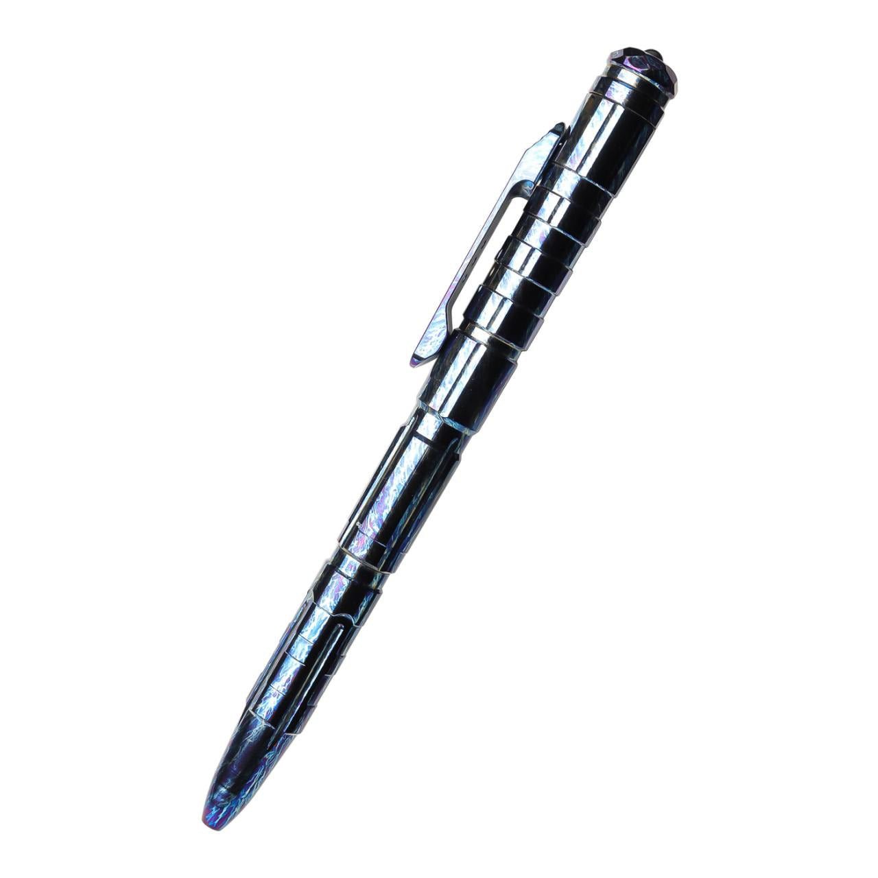 REMETTE RT-TP1L titanium tactical pen – blue fired finish with glass breaker and pocket clip