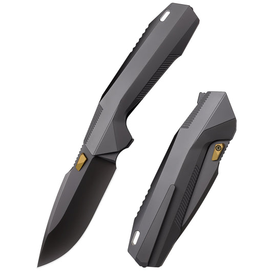 Remette RT-WK1-F front view – 3.46" DLC M390 drop point folding knife