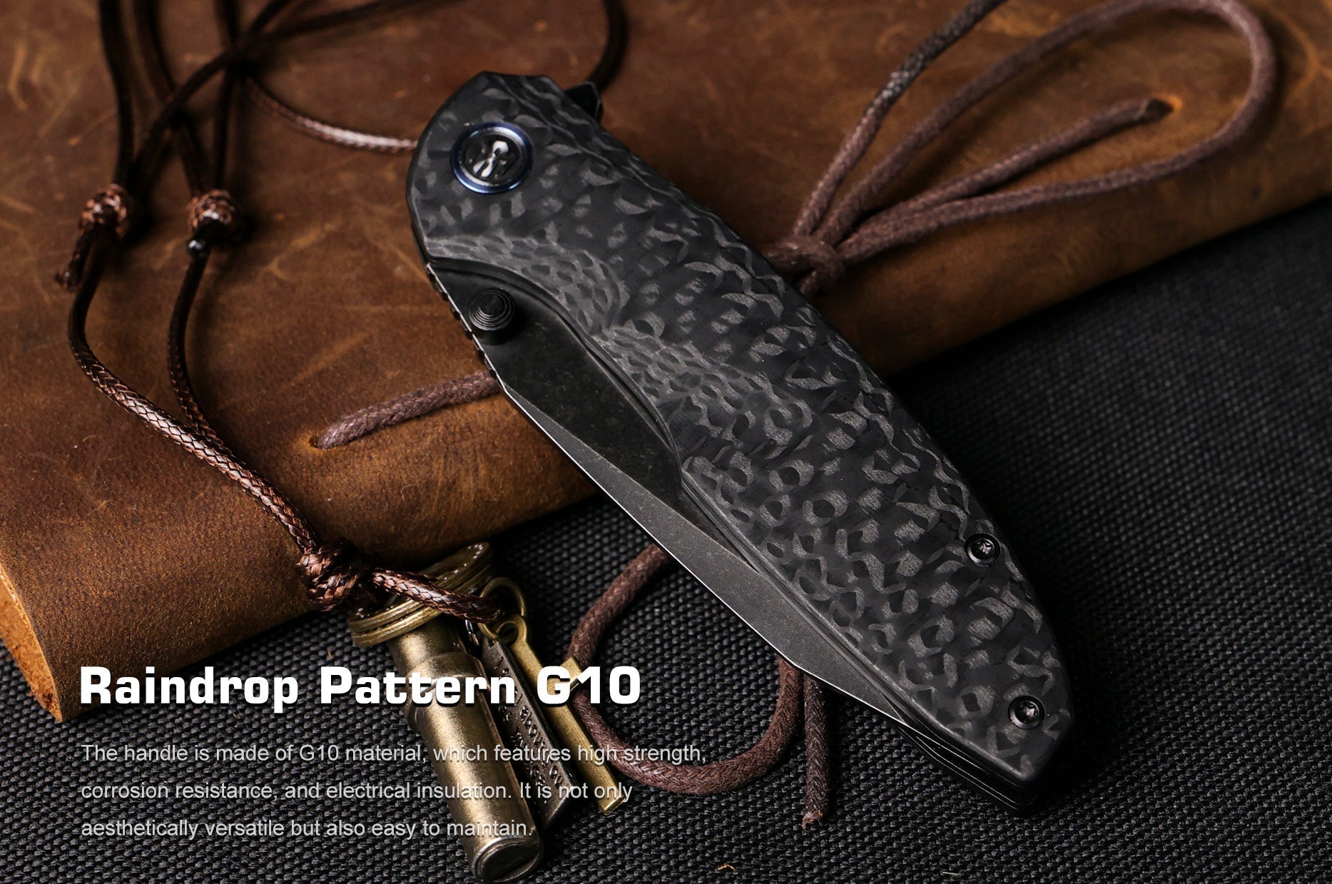 Remette Cool Whale RTCL-G2 open position showing 14C28N drop point blade