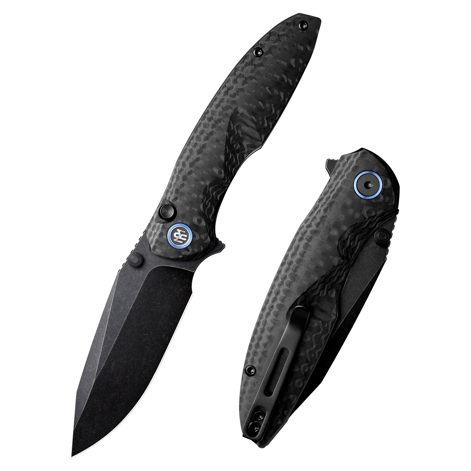 Remette RT-Cool Whale RTCL-GN2 front view – 3.15" titanium stonewash 14C28N reverse tanto folding knife