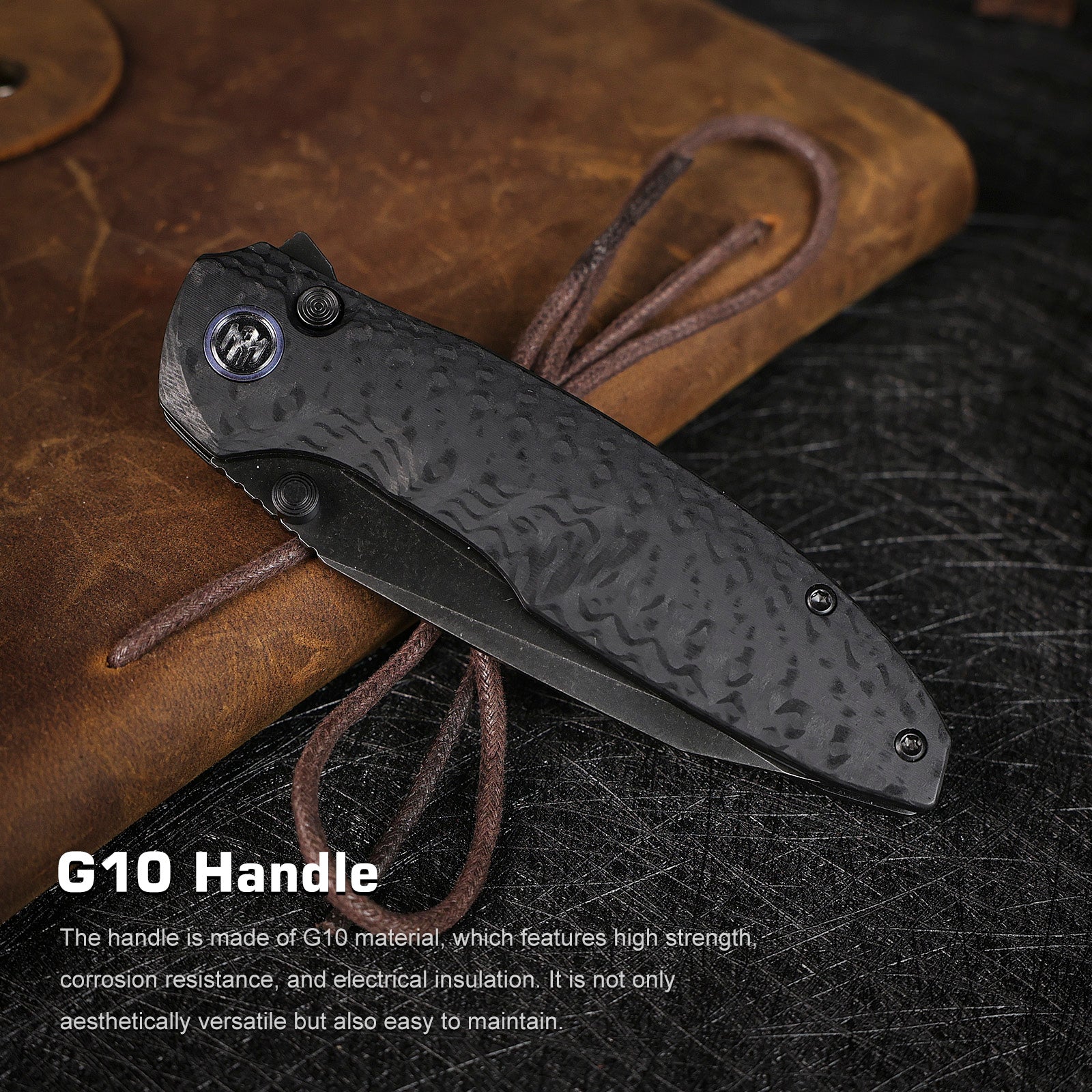 Remette RT-Cool Whale RTCL-GN2 open position showing 14C28N reverse tanto blade
