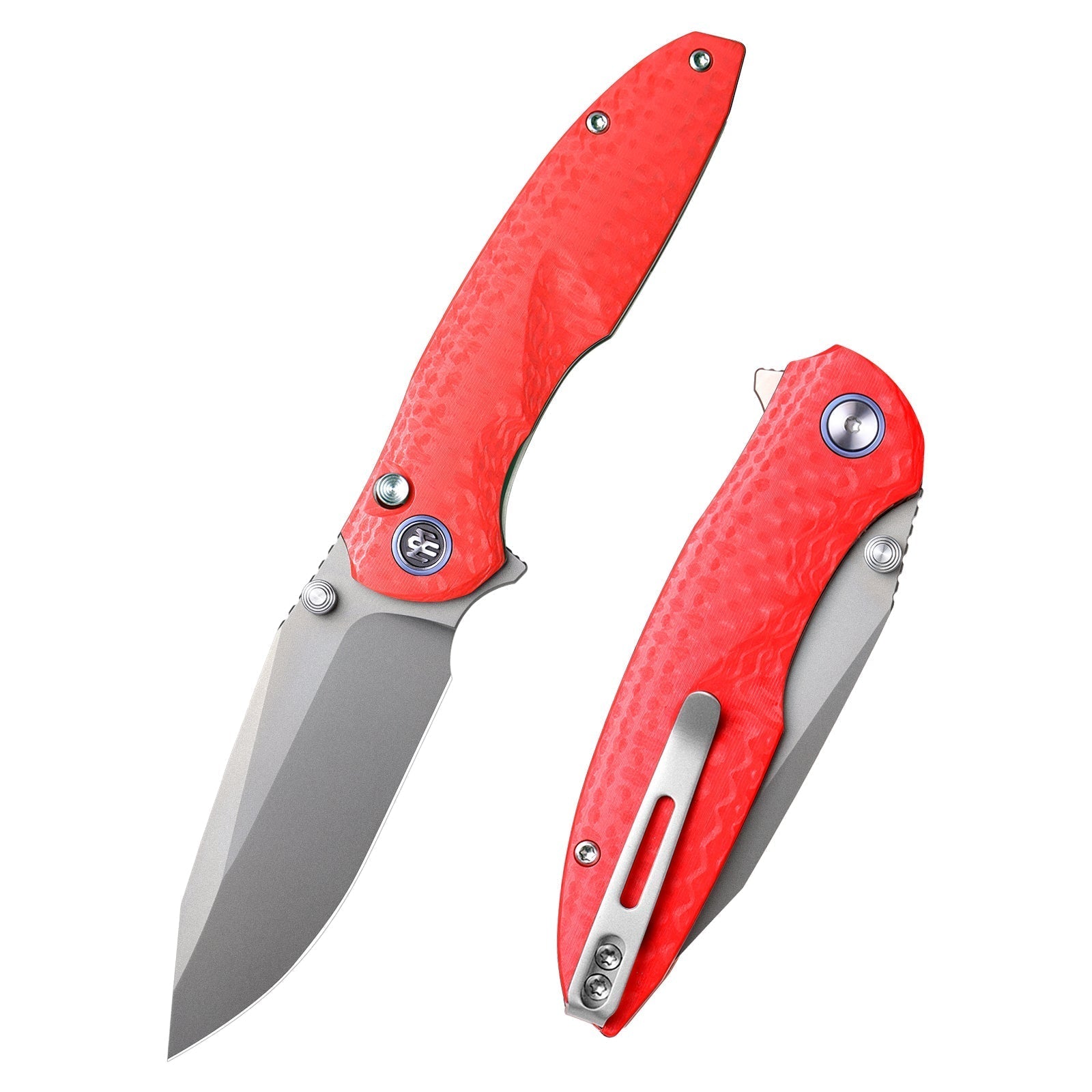 Remette RT-Cool Whale RTCL-GN3 front view – 3.15" sandblasted 14C28N reverse tanto folding knife