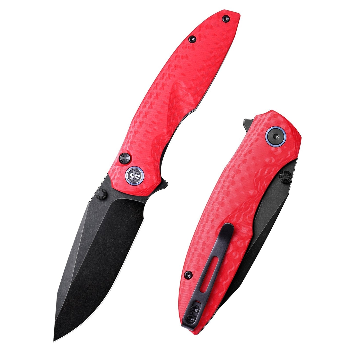 Remette RT-Cool Whale RTCL-GN4 front view – 3.15" titanium stonewash 14C28N reverse tanto folding knife