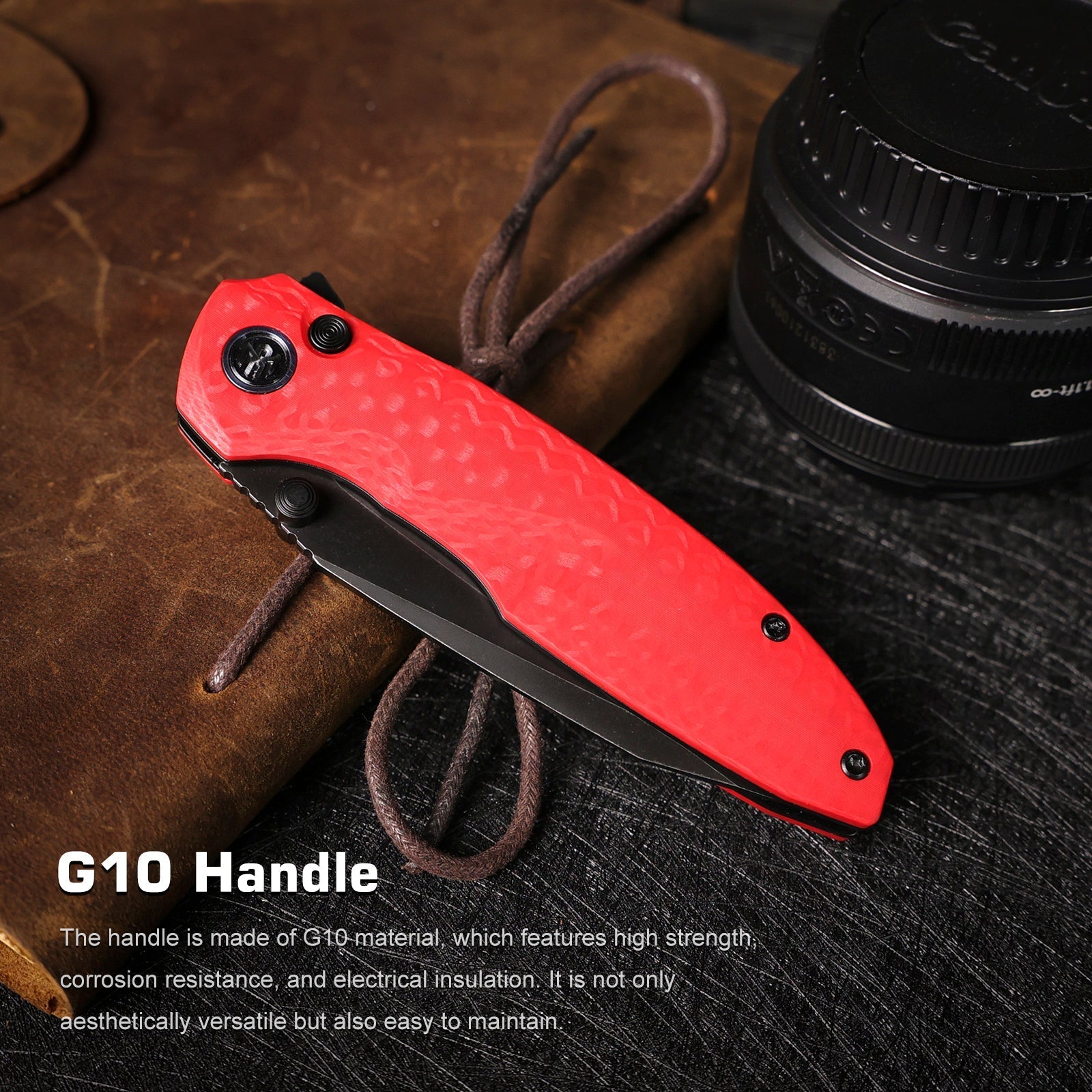 Remette RT-Cool Whale RTCL-GN4 open position showing 14C28N reverse tanto blade