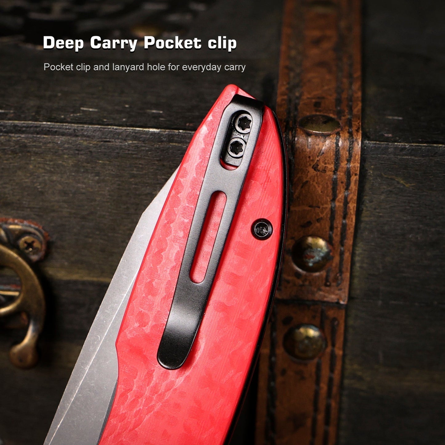 Remette RT-Cool Whale RTCL-GN4 red G10 handle scales