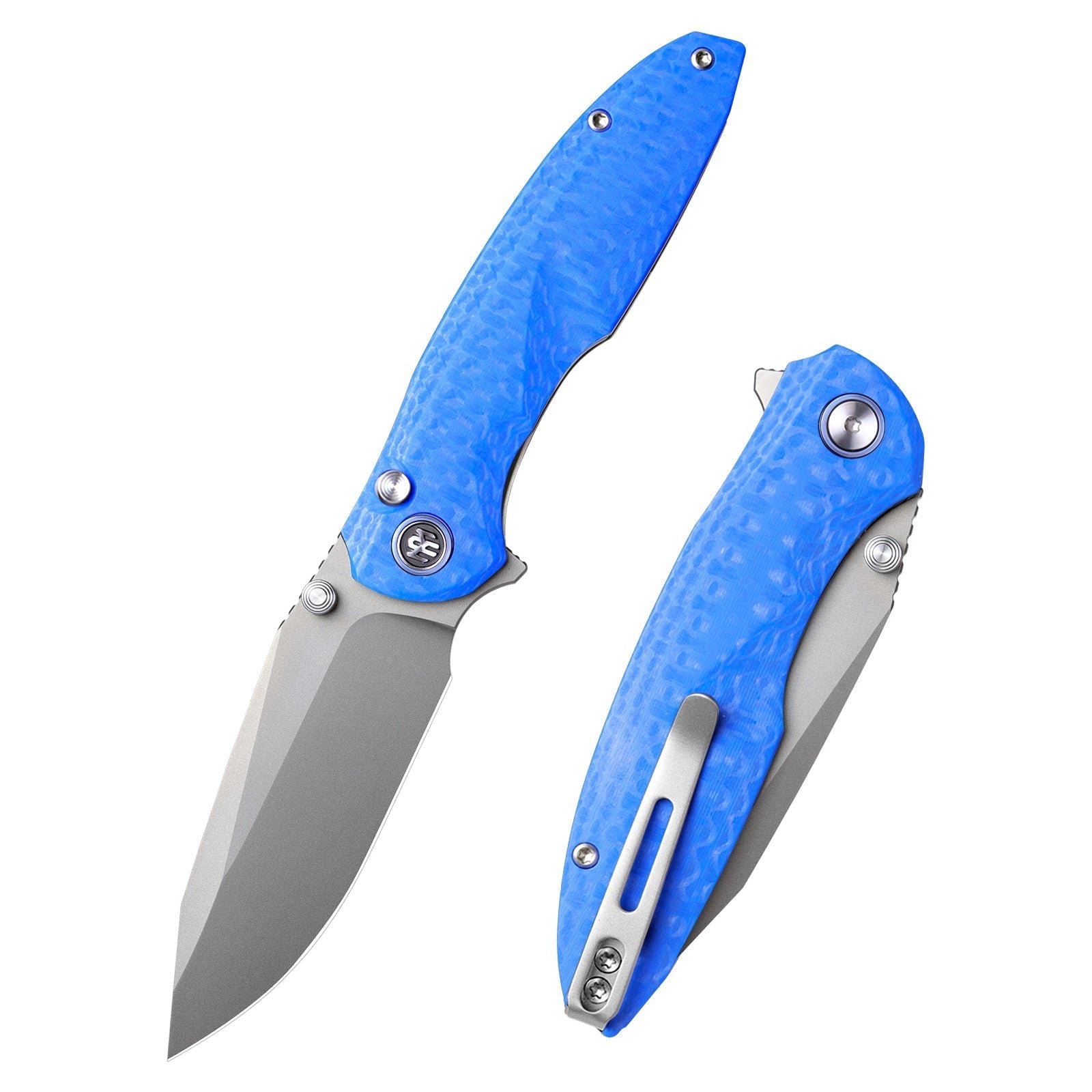 Remette RT-Cool Whale RTCL-GN5 front view – 3.15" sandblasted 14C28N reverse tanto folding knife