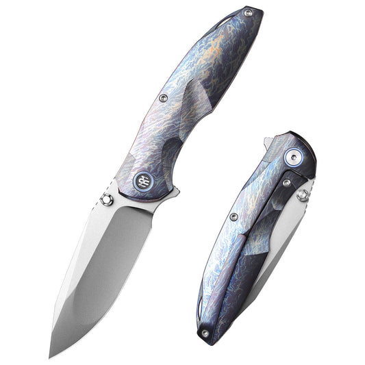 Remette RT-Cool Whale RTCL-T3 front view – 3.15" pearlescent M390 reverse tanto folding knife