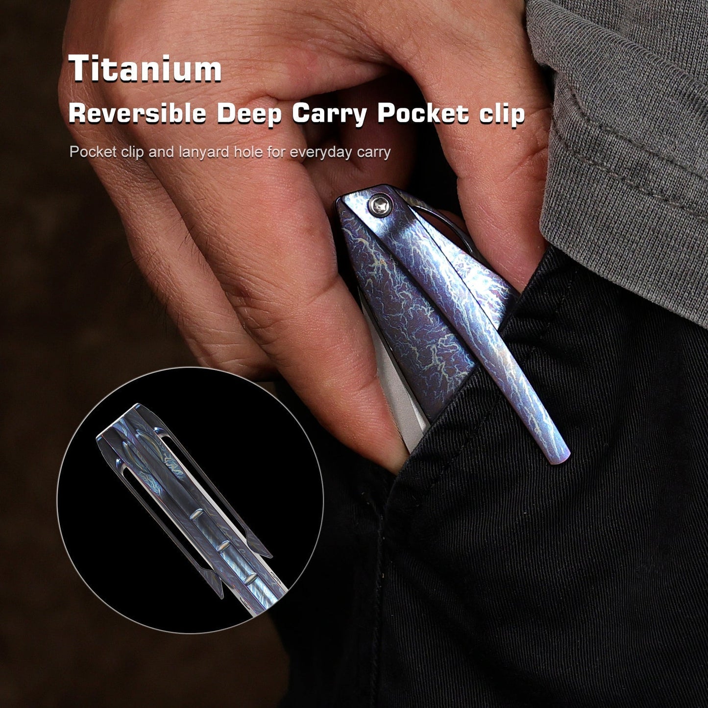 Remette RT-Cool Whale RTCL-T3 lighting anodized titanium handle scales