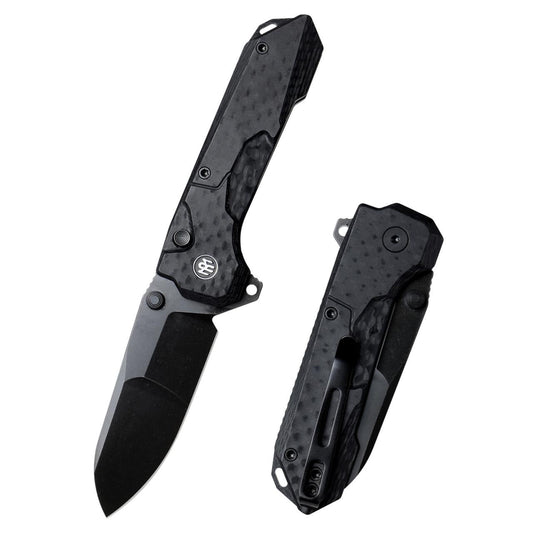 Remette RT-Cosmic RTCO-GC – 2.76″ 14C28N drop point, black G10 folding knife