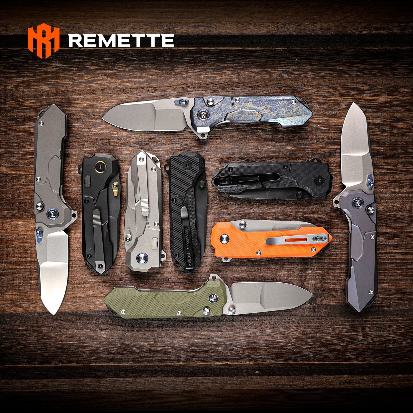Remette RT-Cosmic RTCO-GO open position showing 14C28N drop point blade
