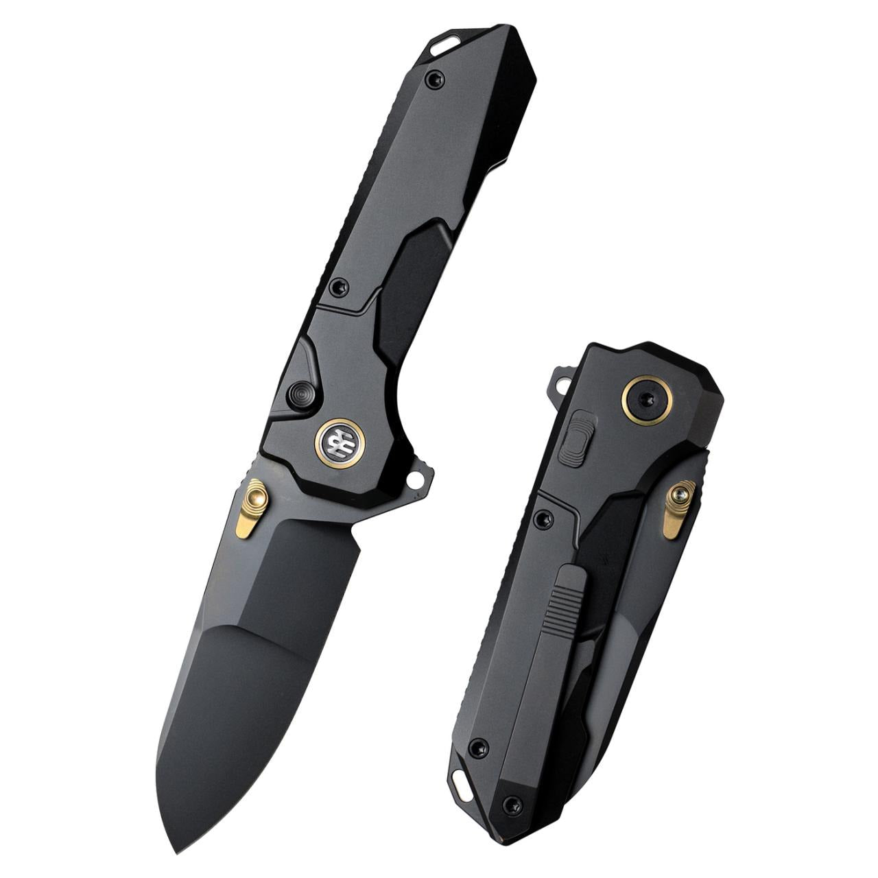 Remette RT-Cosmic RTCO-TH – 2.76″ M390 drop point, black DLC titanium folding knife