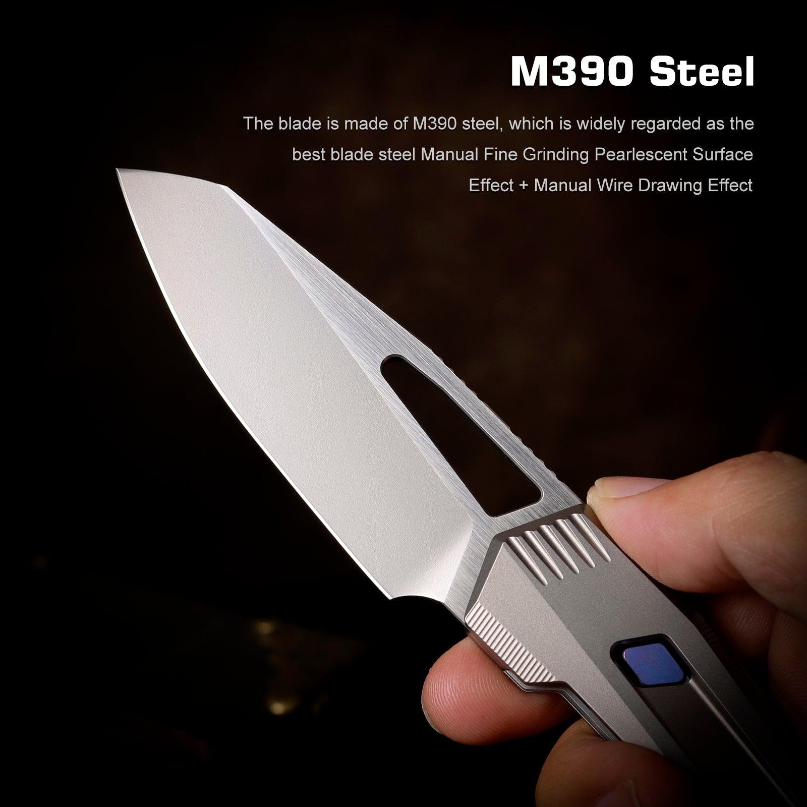 Remette RTCZ-G blade detail – satin M390 reverse tanto
