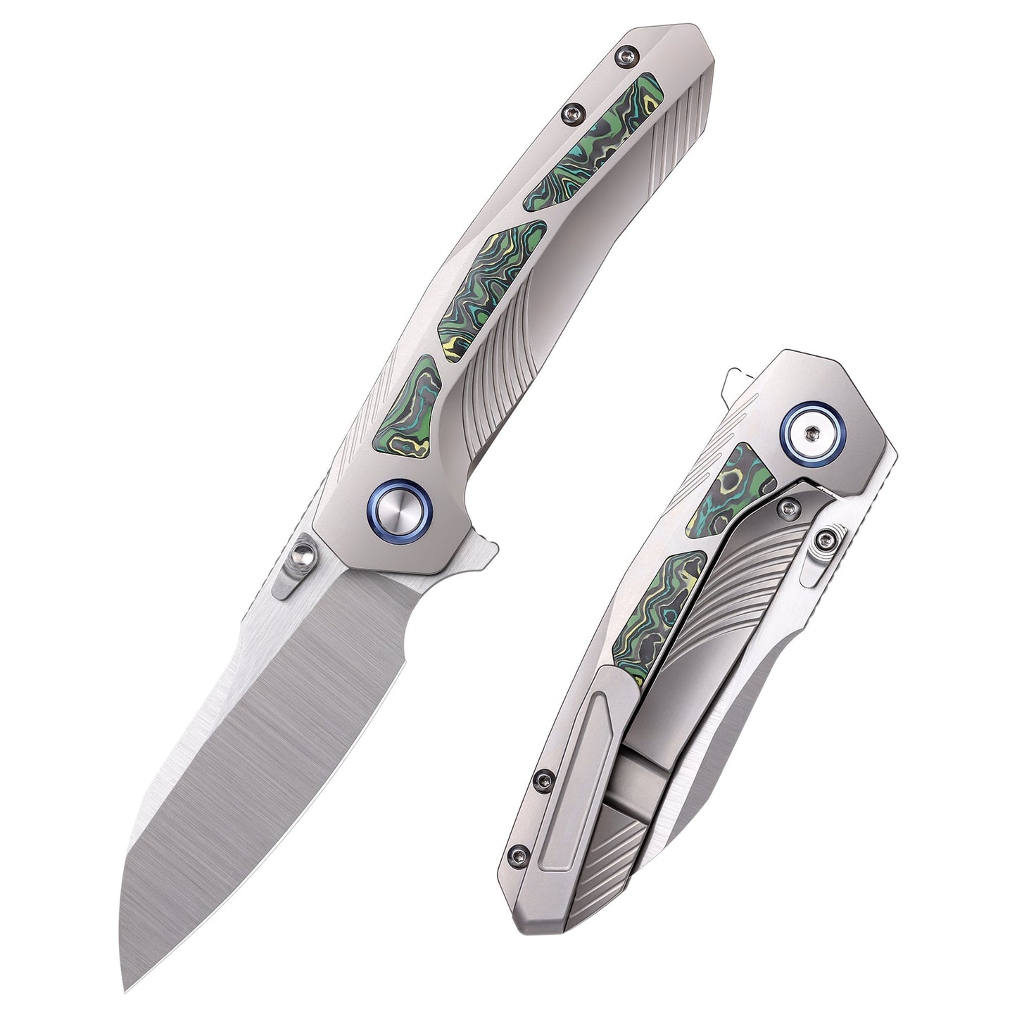 Remette Kestrel RTPO-A front view – 2.83″ satin S35VN reverse tanto folding knife
