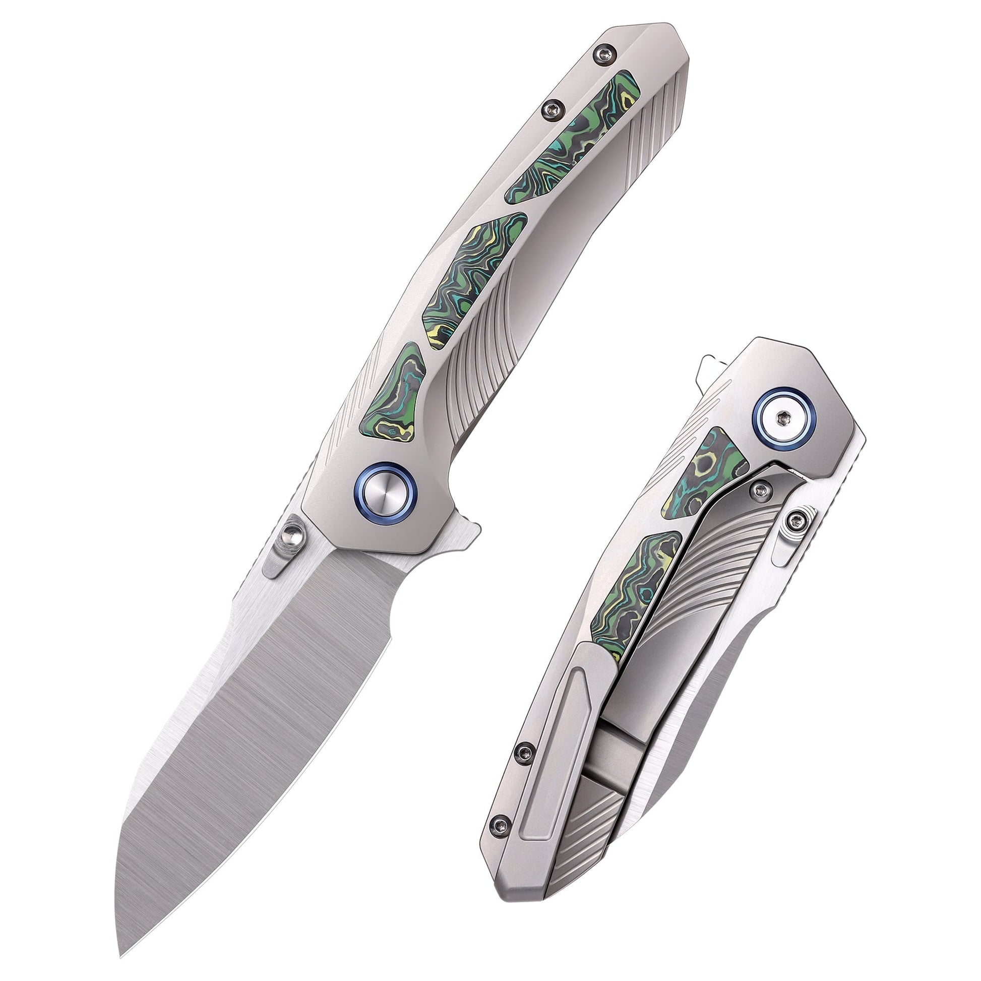 Remette Kestrel RTPO-A front view – 2.83″ satin S35VN reverse tanto folding knife