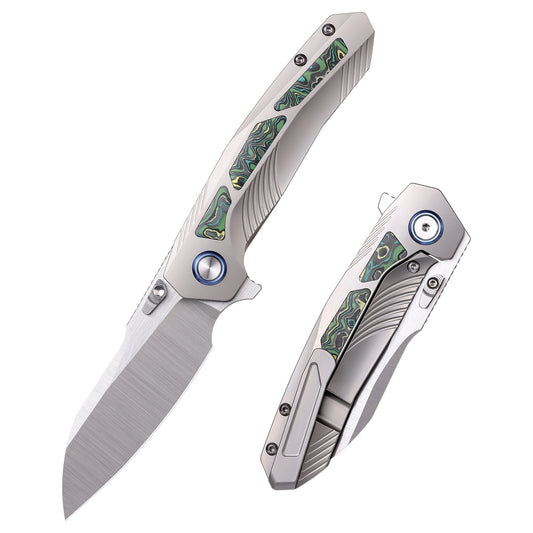 Remette Kestrel RTPO-A front view – 2.83″ satin S35VN reverse tanto folding knife