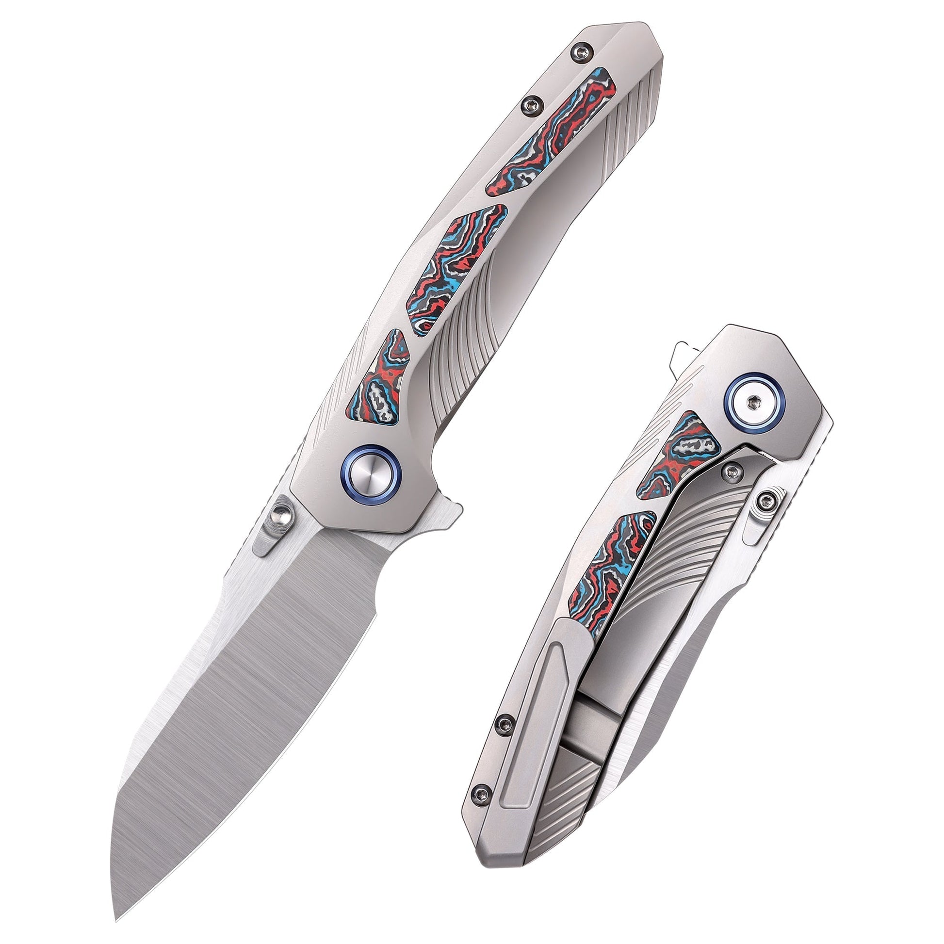 Remette Kestrel RTPO-B front view – 2.83″ satin S35VN reverse tanto folding knife