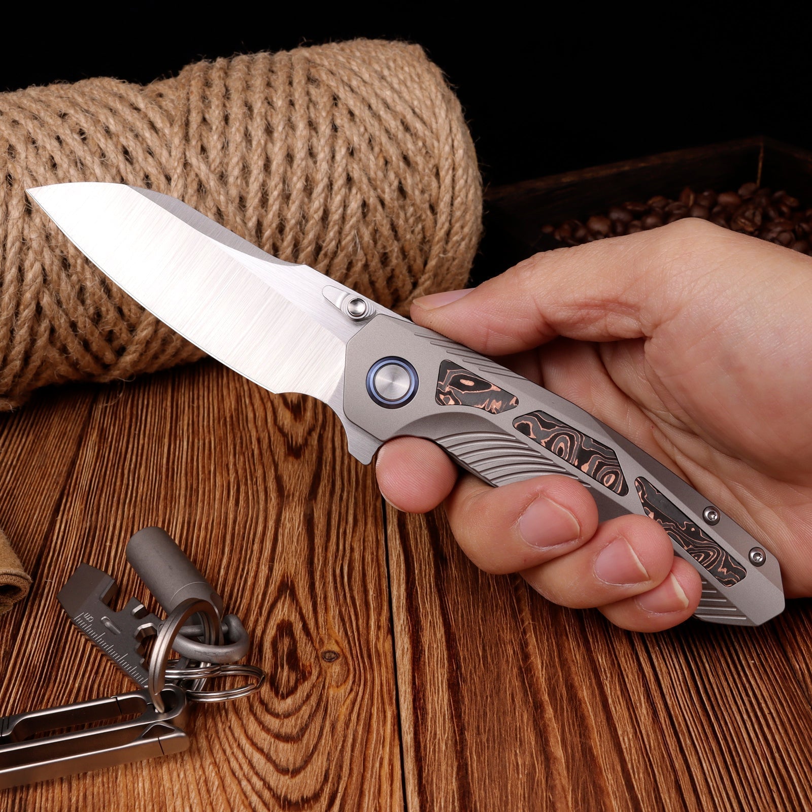 Remette Kestrel RTPO-C titanium gray handle scales
