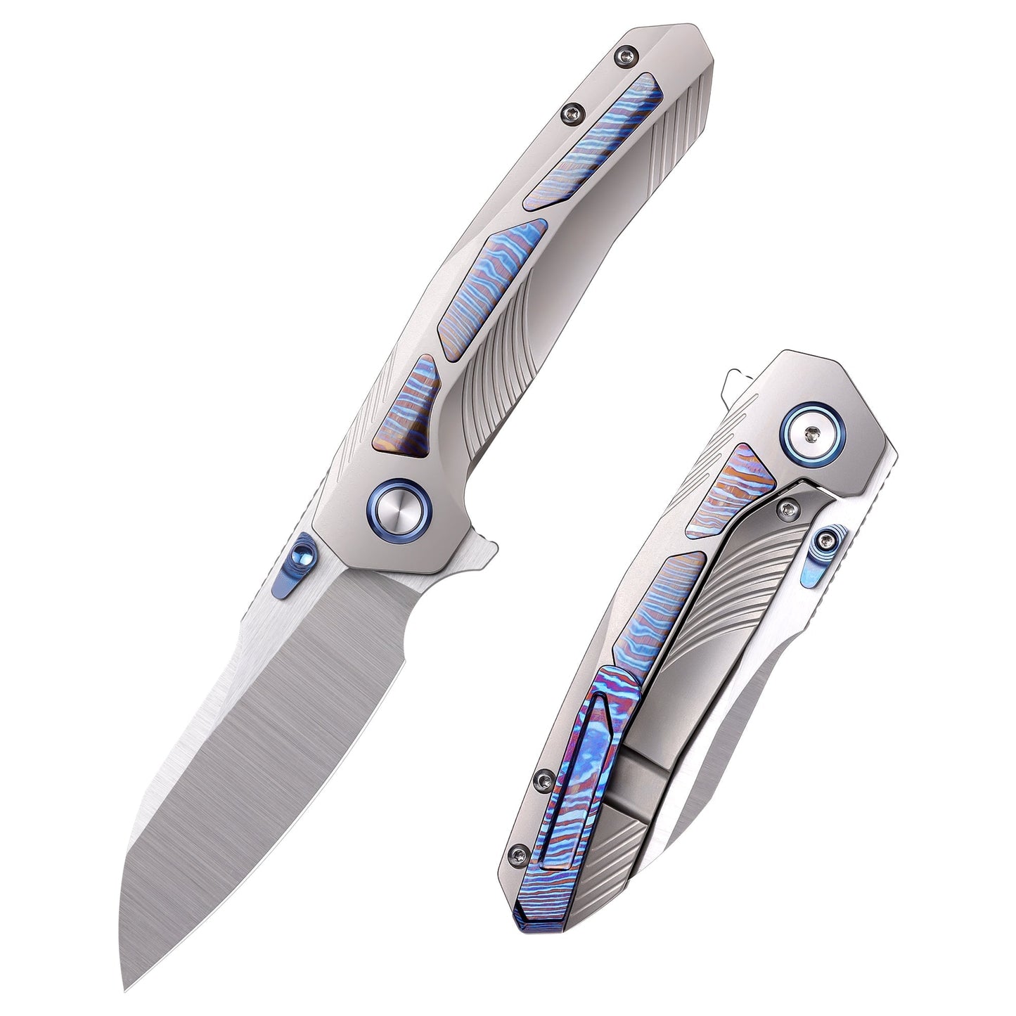 Remette Kestrel RTPO-D front view – 2.83" satin S35VN reverse tanto folding knife