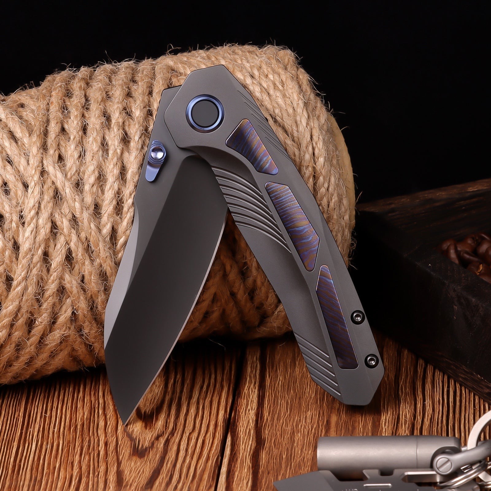 Remette Kestrel RTPO-E blade detail – DLC S35VN reverse tanto