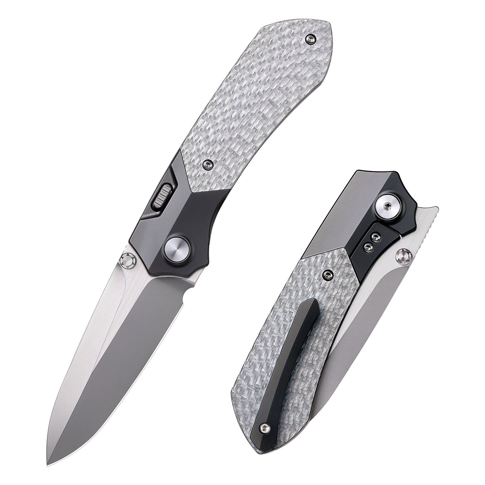 Remette RT-Meteor RTPT-B front view – 2.99″ satin M390 drop point folding knife