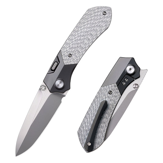 Remette RT-Meteor RTPT-B front view – 2.99″ satin M390 drop point folding knife