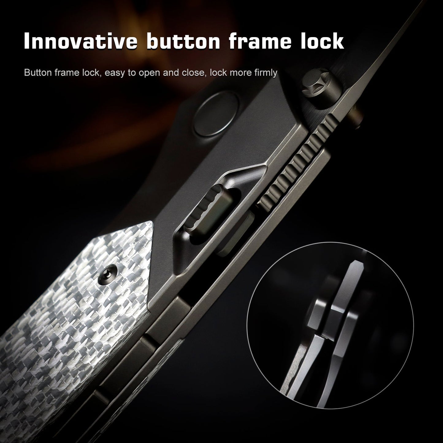 Remette RT-Meteor RTPT-BD button frame lock detail