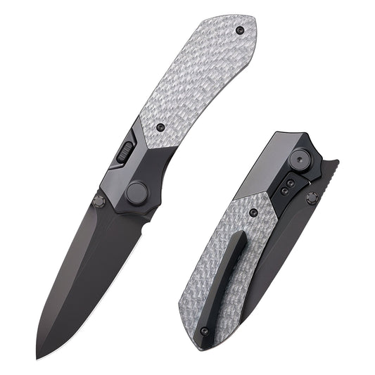 Remette RT-Meteor RTPT-BD front view – 2.99″ black DLC M390 drop point folding knife