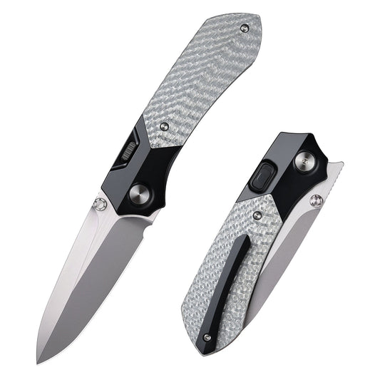 Remette RT-Meteor RTPT-BL front view – 2.99" satin M390 drop point folding knife