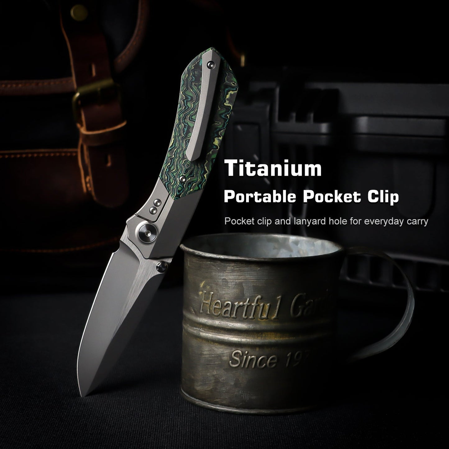 Remette RT-Meteor RTPT-C titanium and Toxic Storm carbon fiber handle scales