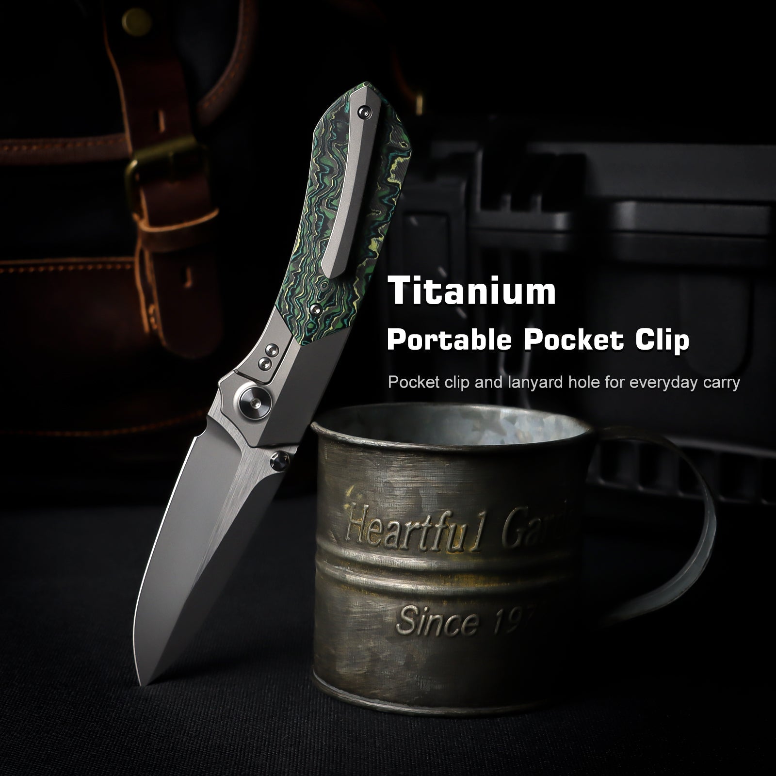 Remette RT-Meteor RTPT-C titanium and Toxic Storm carbon fiber handle scales