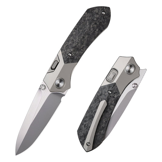 Remette RT-Meteor RTPT-EL front view – 2.99" satin M390 drop point folding knife