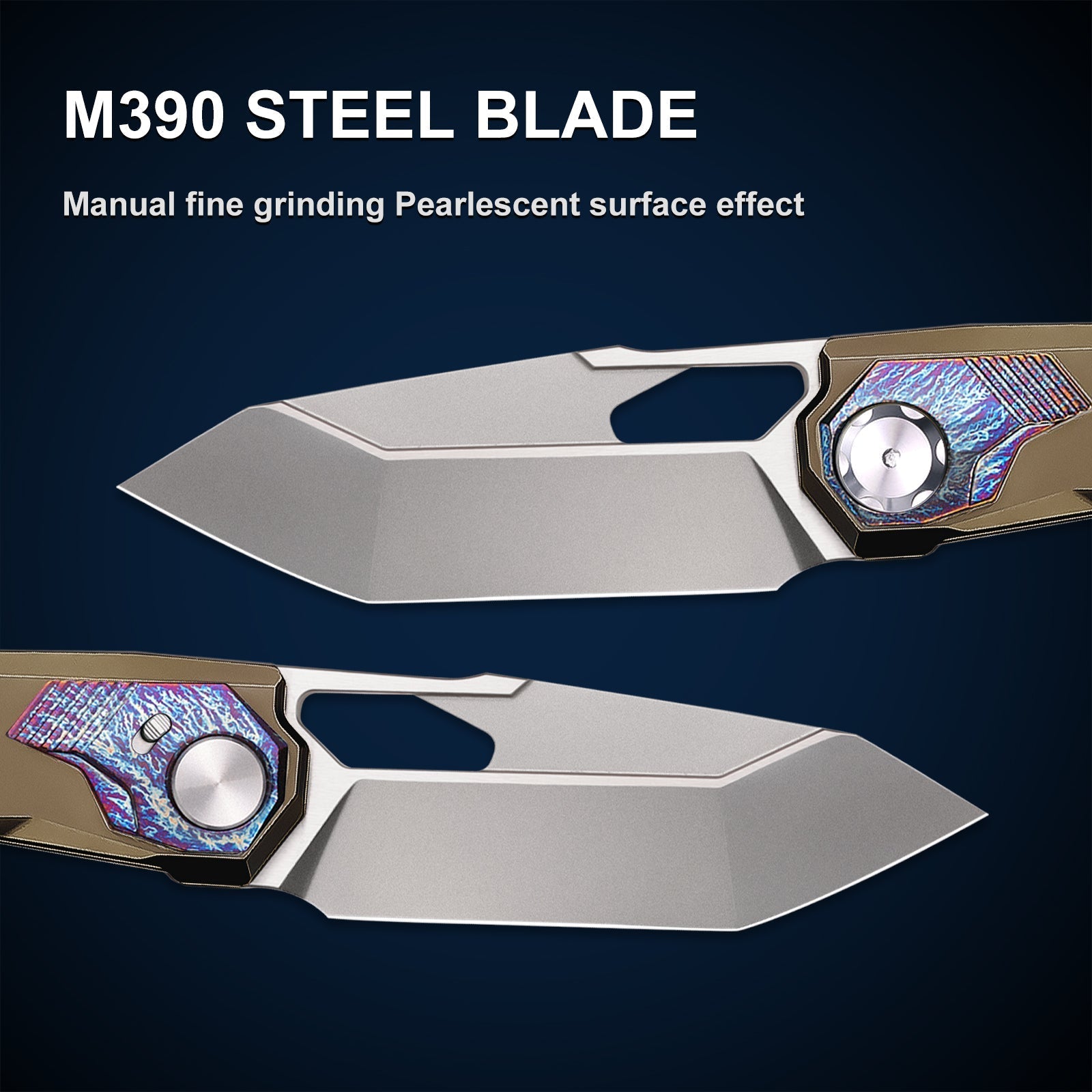 Remette RT-Peregrine Falcon RTT1-BGX open position showing M390 reverse tanto blade