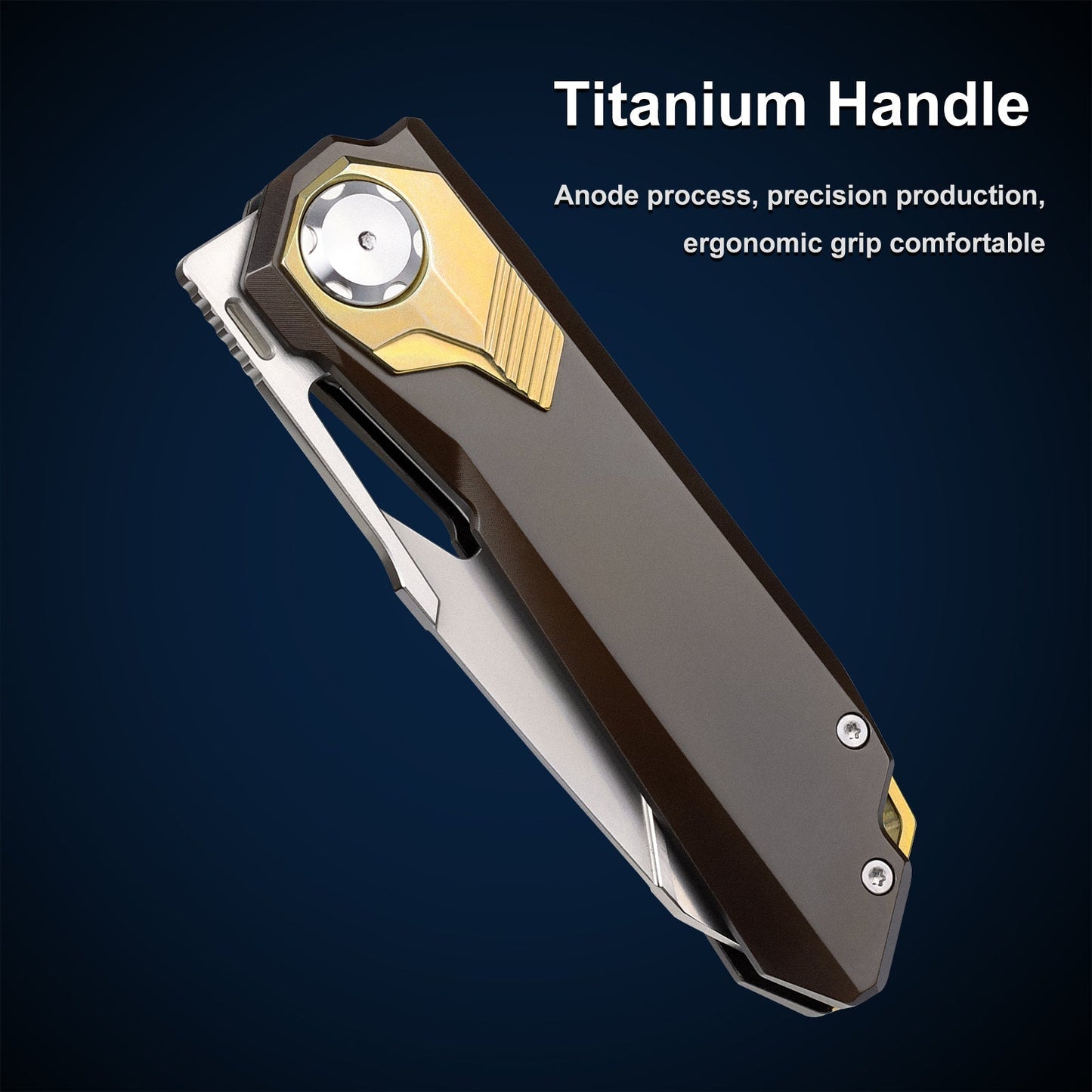 Remette RT-Peregrine Falcon RTT1-BX blade detail – pearlescent M390 reverse tanto