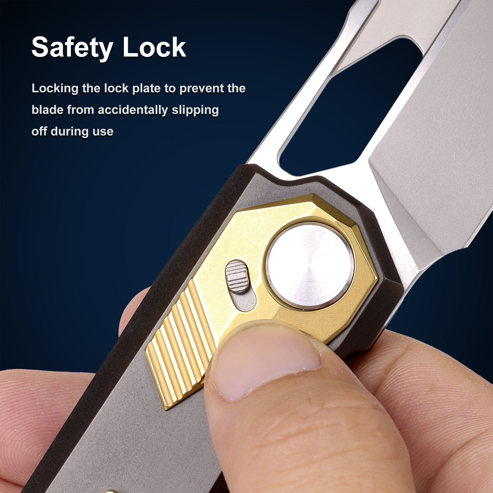 Remette RT-Peregrine Falcon RTT1-BX dark gray titanium handle with gold anodized onlays