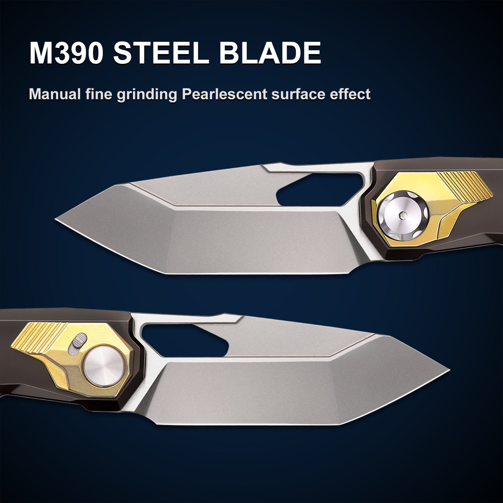 Remette RT-Peregrine Falcon RTT1-BX open position showing M390 reverse tanto blade