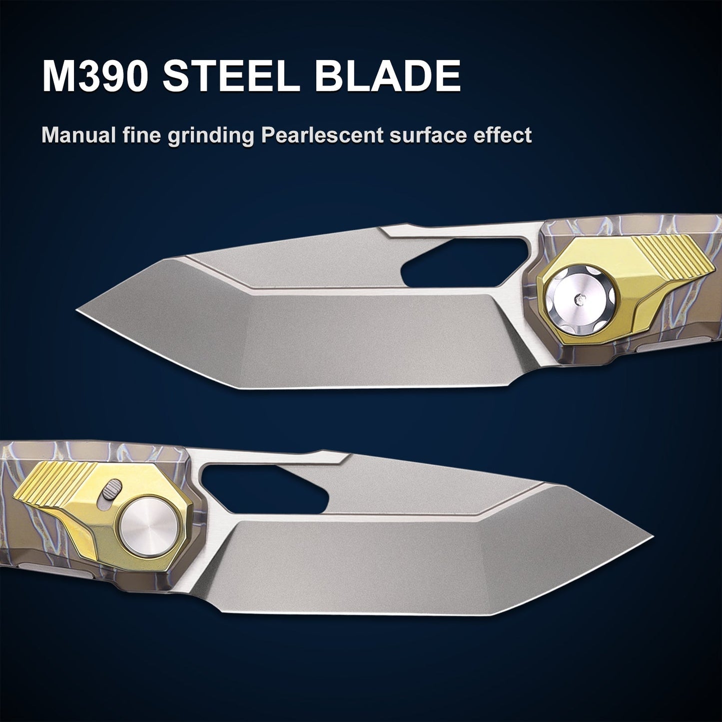 Remette RT-Peregrine Falcon RTT1-CX open position showing M390 reverse tanto blade