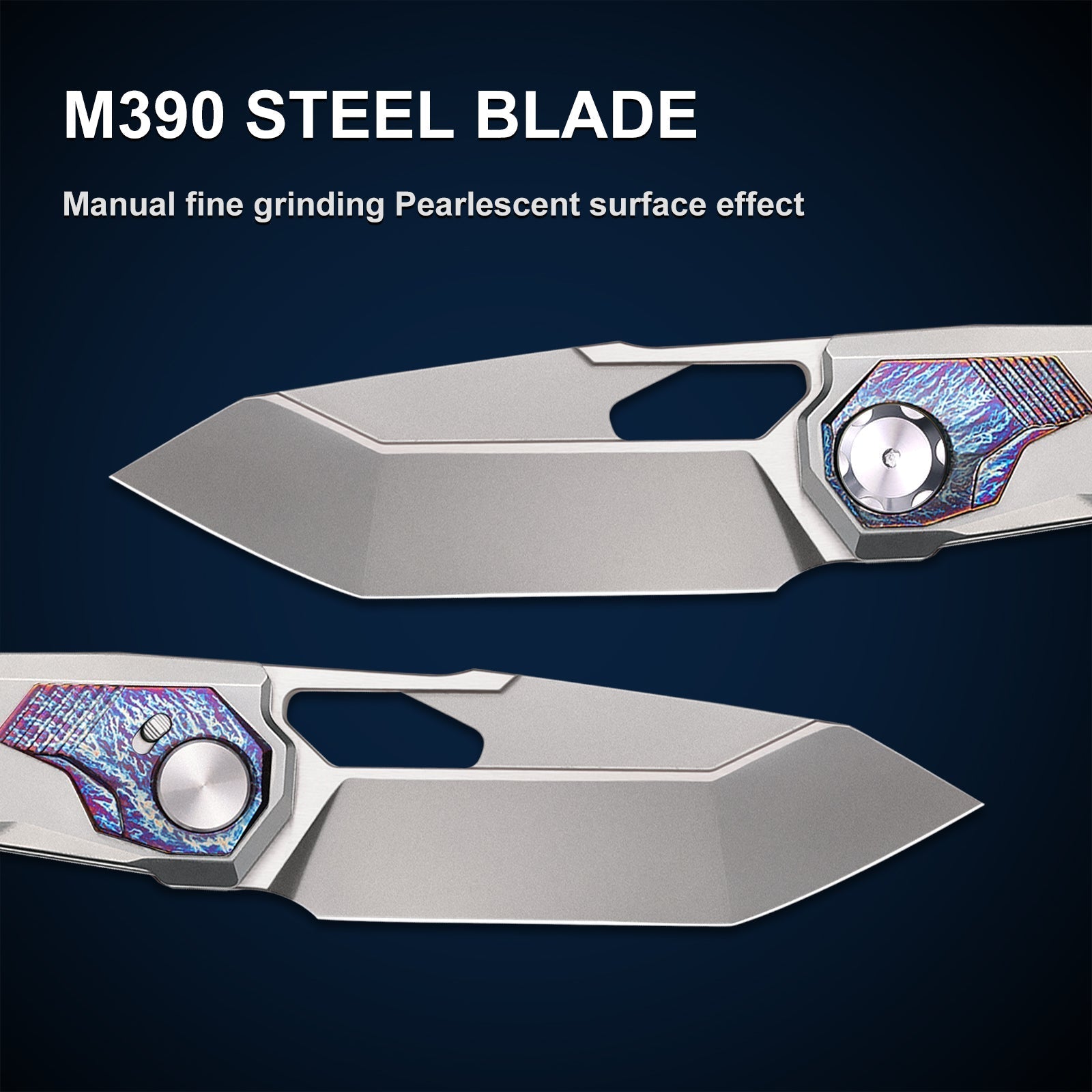 Remette RT-Peregrine Falcon RTT1-GX open position showing M390 reverse tanto blade