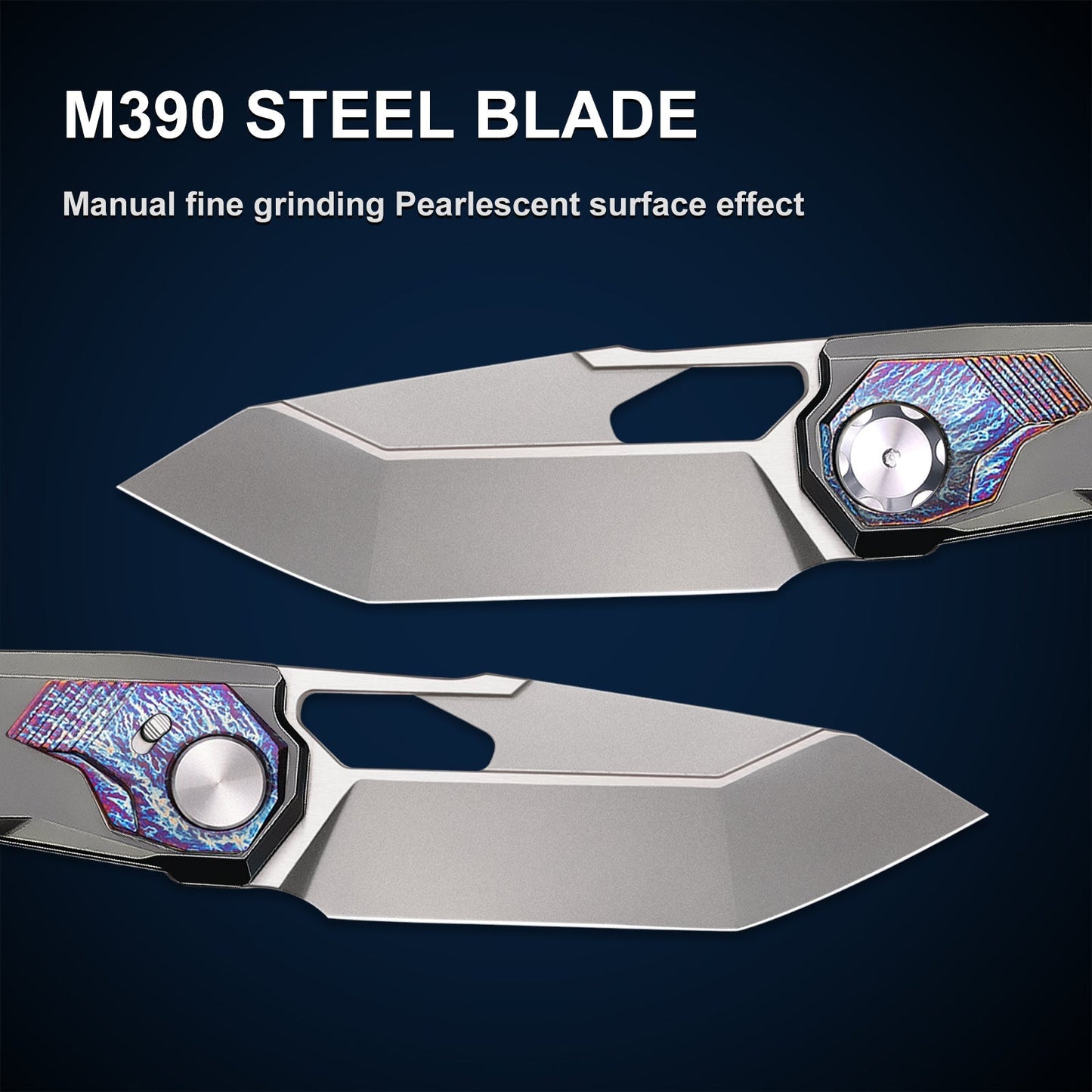 Remette RT-Peregrine Falcon RTT1-TGX open position showing M390 reverse tanto blade