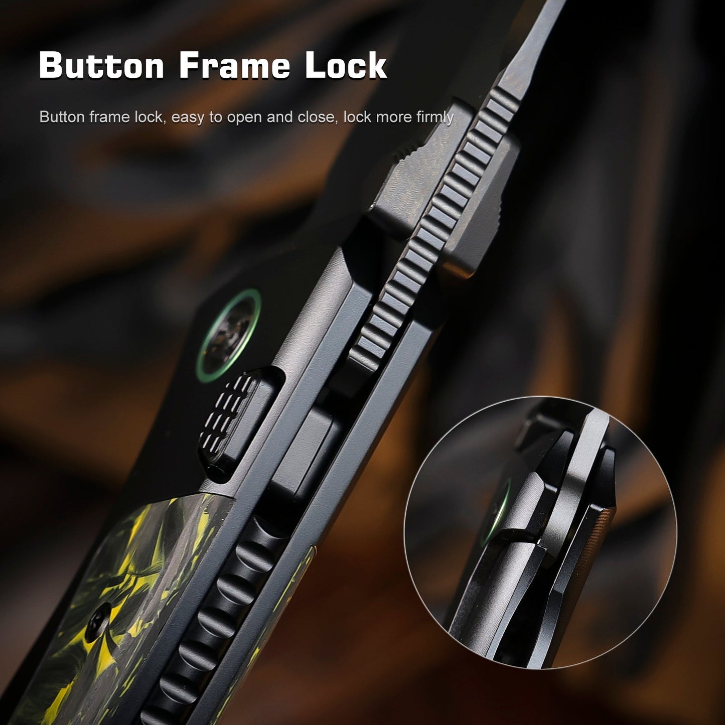 Remette RT-Steed RTWS-BH button frame lock detail