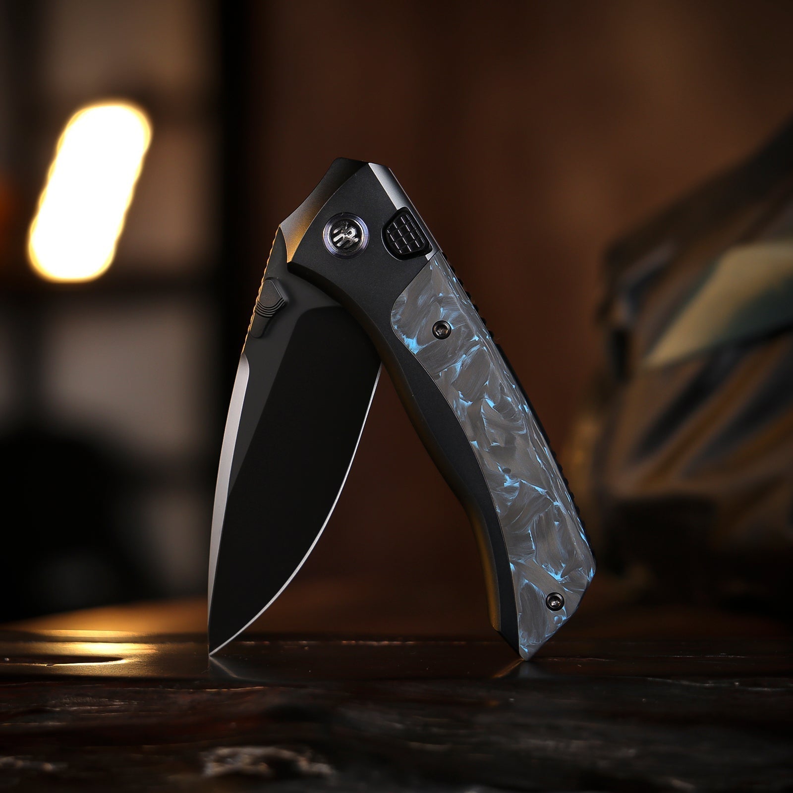 Remette RT-Steed RTWS-BL open position showing M390 drop point blade