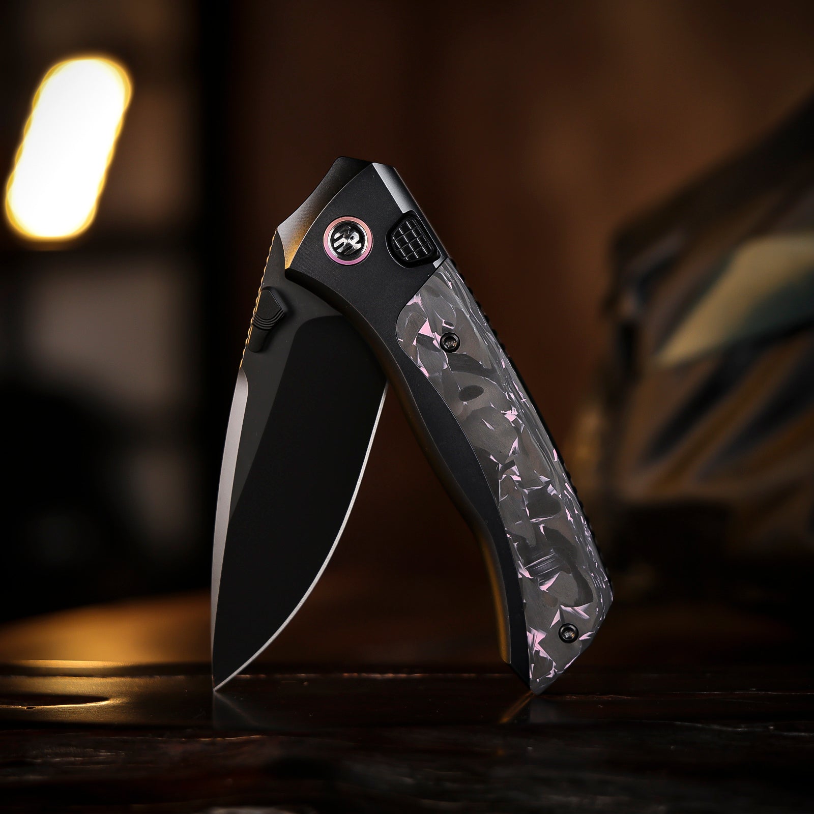 Remette RT-Steed RTWS-BY open position showing M390 drop point blade