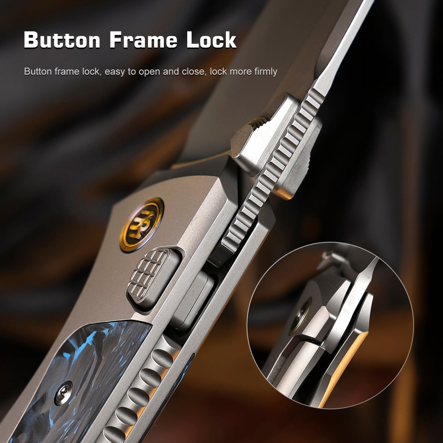 Remette RT-Steed RTWS-TB button frame lock detail