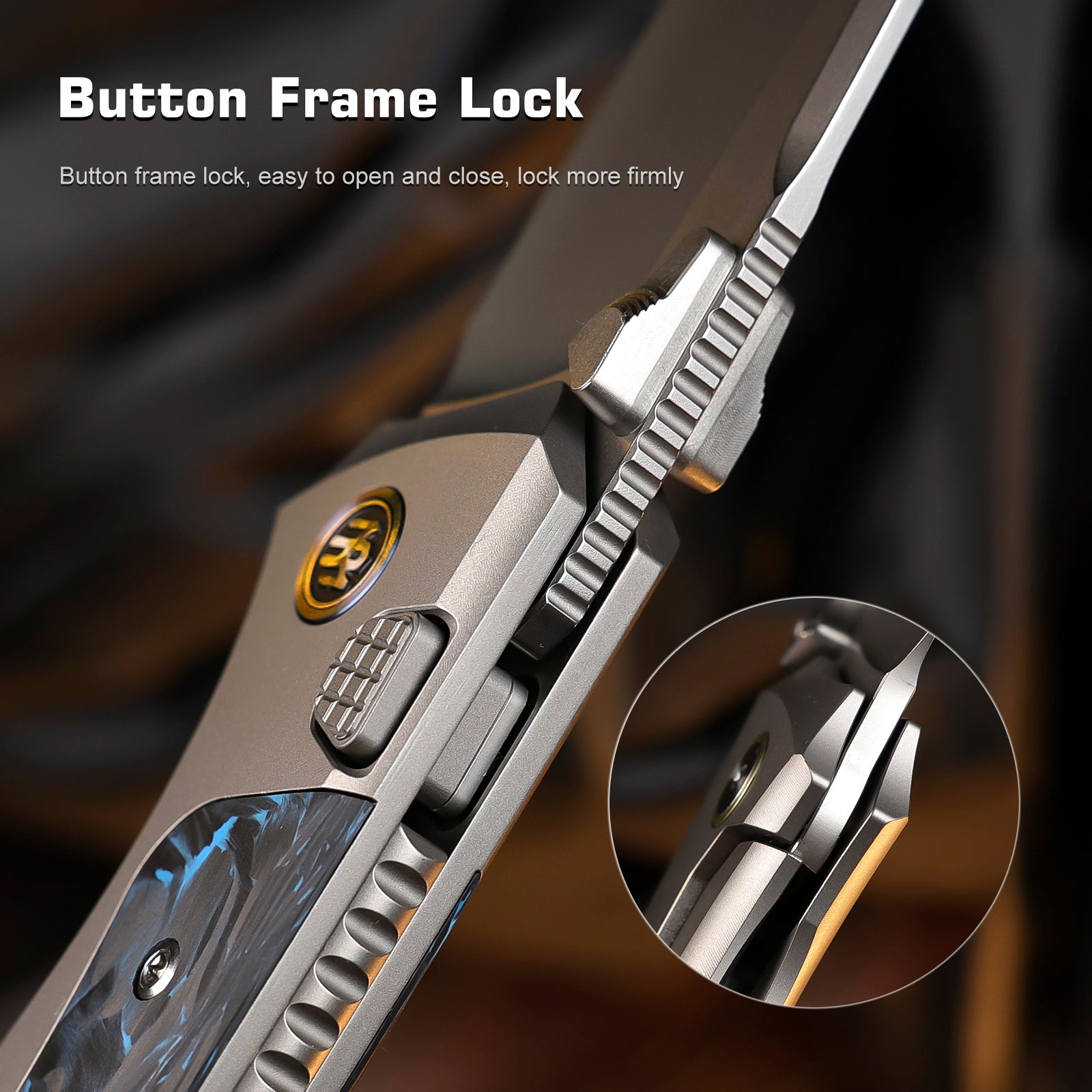 Remette RT-Steed RTWS-TB button frame lock detail